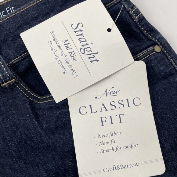 Croft & Barrow Secretly Slimming Stretch Jeans Women’s 12 Short Mid Rise Black - Picture 10 of 11